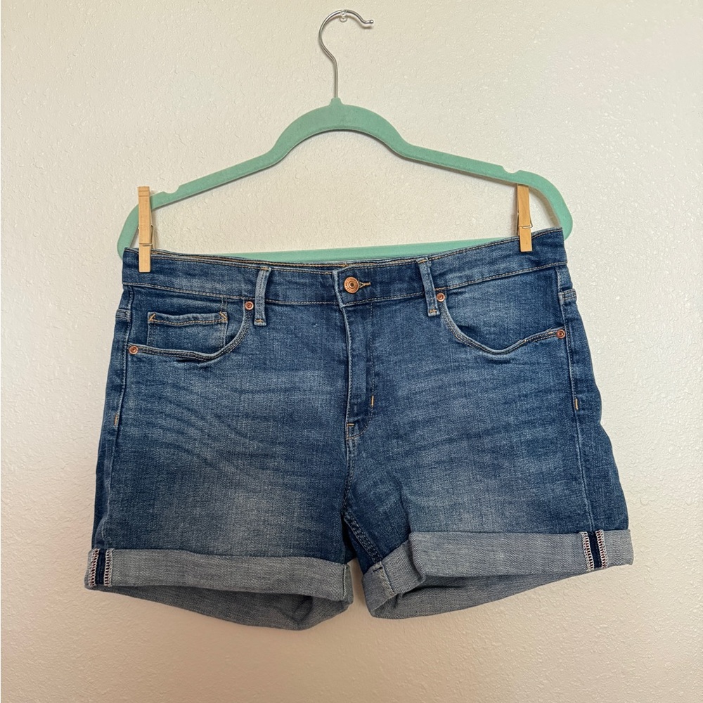 H&M Classic Denim Cuffed Shorts